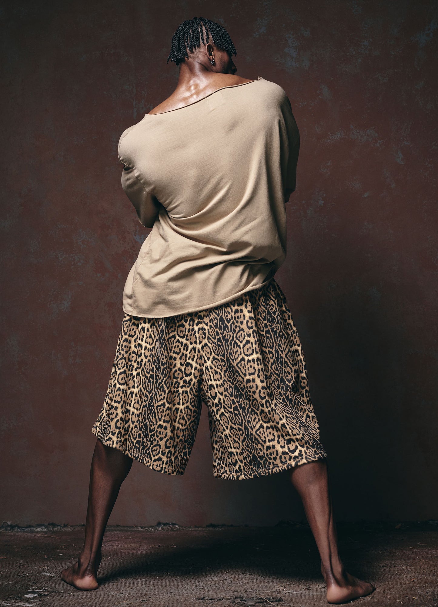 Bermuda Shorts Leopard Gold